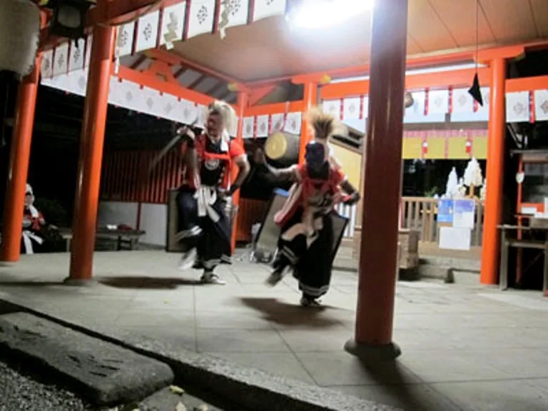 源九郎稲荷神社夕涼み会 鬼剣舞